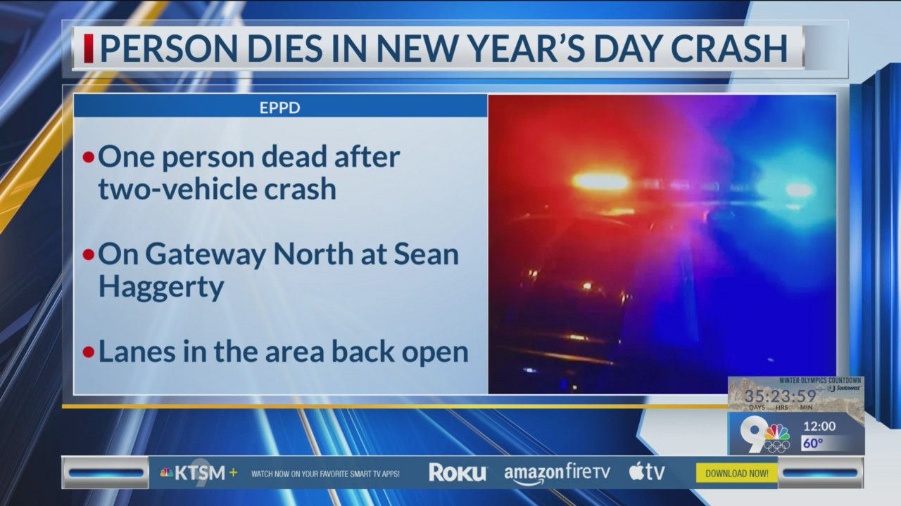 Person dies in New Year’s Day crash in Northeast El Paso