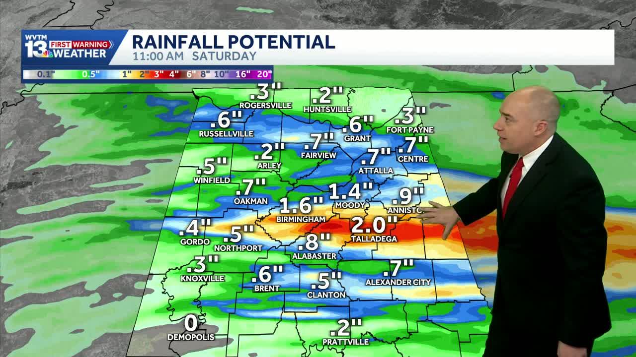 Tracking rain and storms: Alabama's weather forecast is wet and stormy ...