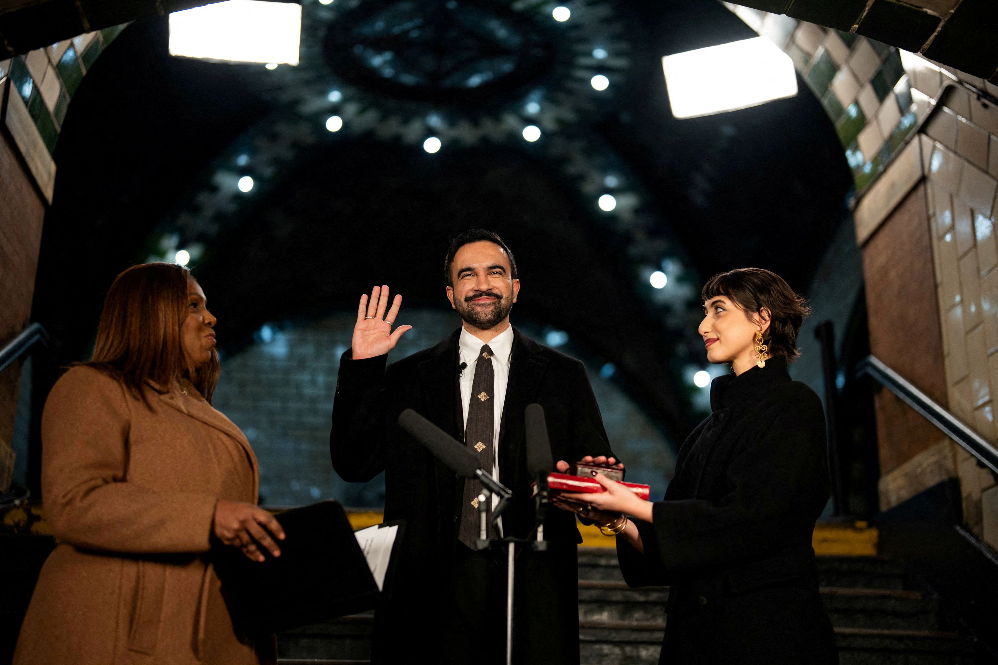 New York City Mayor Zohran Mamdani is sworn in at public ceremony