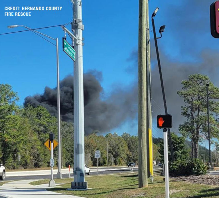 Hernando fire rescue crews respond to brush fire, finding large ...
