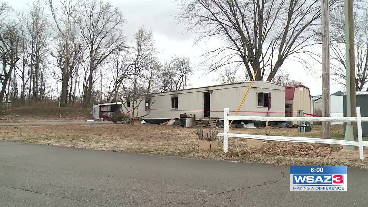 Mobile home severely damaged in fire