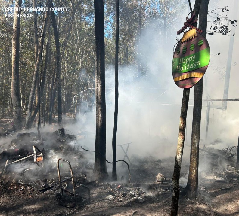 Hernando fire rescue crews respond to brush fire, finding large ...
