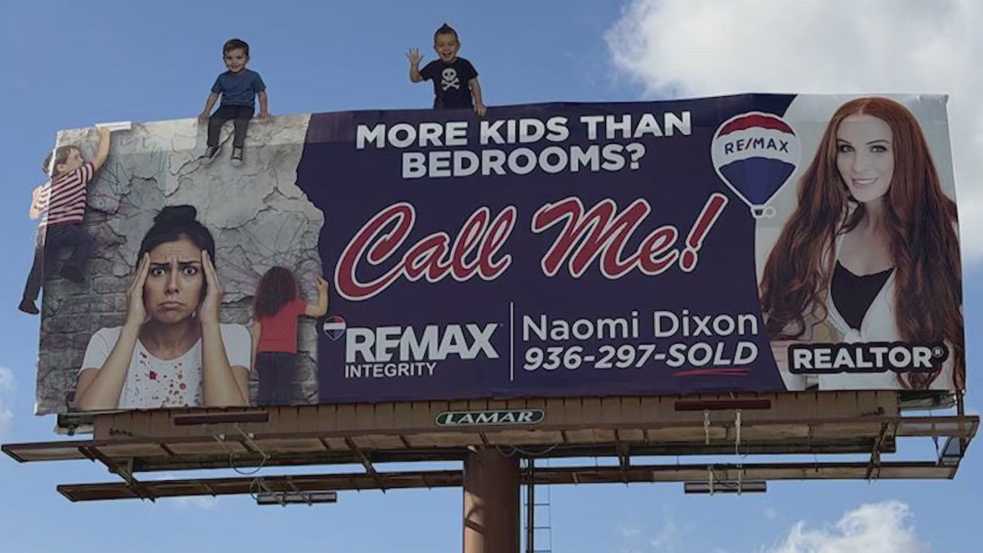 A billboard in Conroe is turning heads for what it