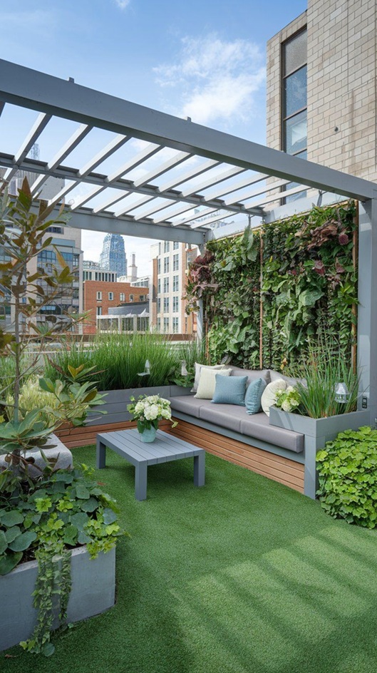 – Hias Hunian dengan Taman Rooftop Minimalis