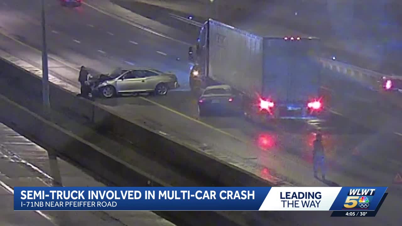Multi-vehicle crash blocks traffic throughout the morning on I-71 in ...