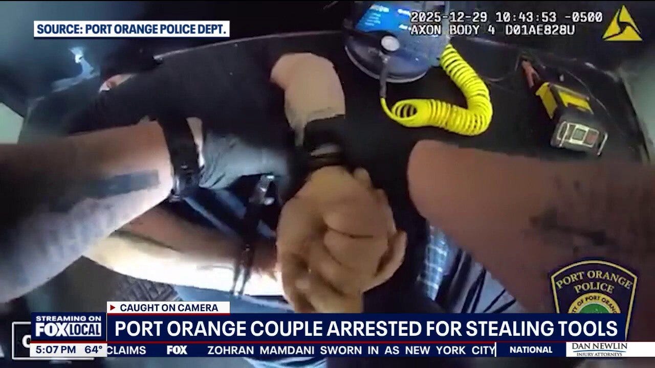 Florida couple accused of stealing tools, fleeing police