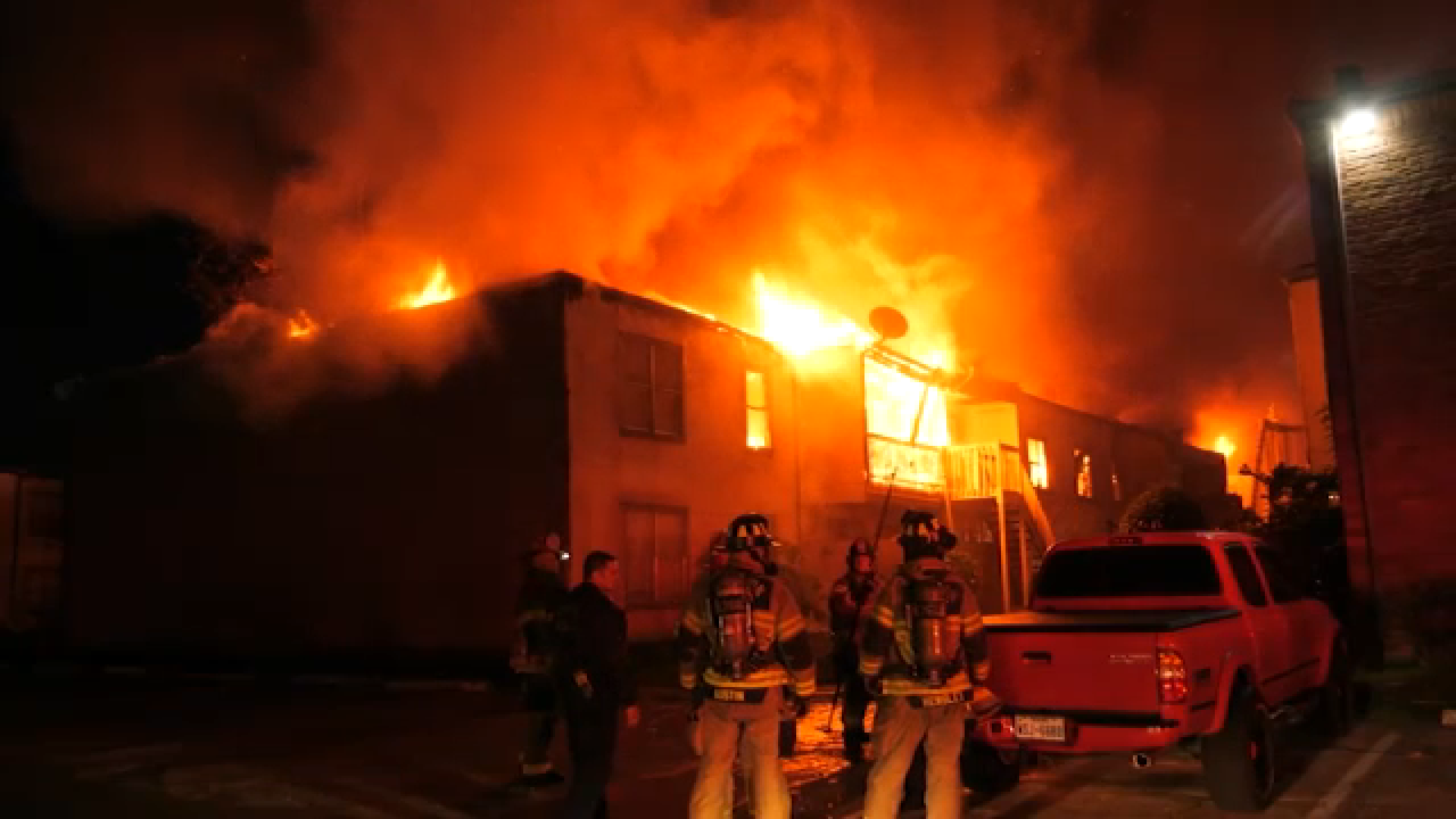 60 people displaced after fireworks likely started large apartment fire ...