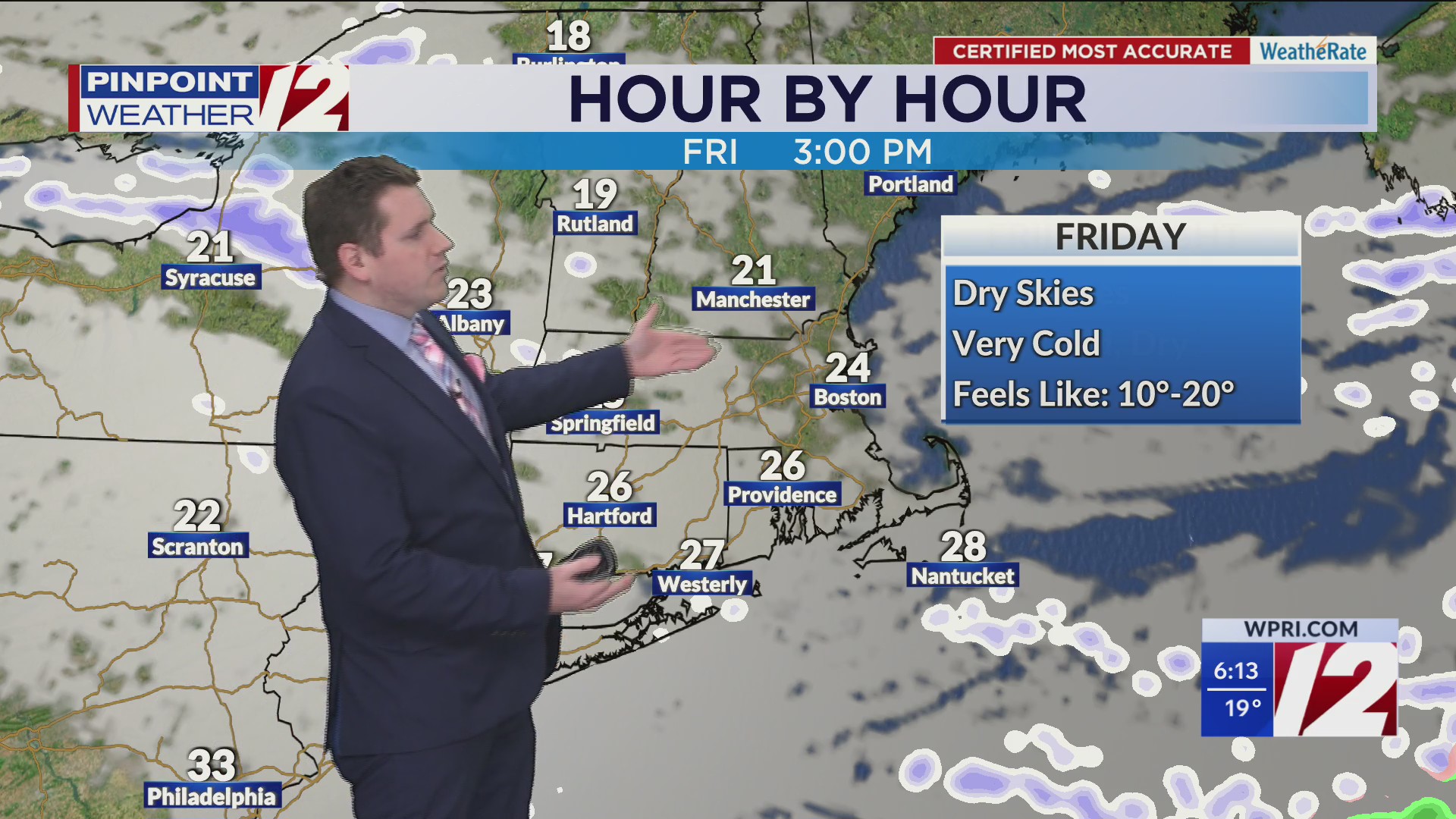 WPRI 12 weather forecast 1/1/26: Frigid, dry tonight through Friday
