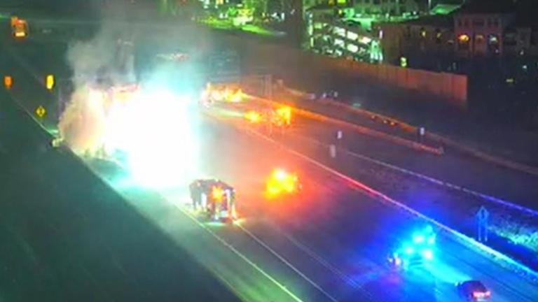 Vehicle fire closes lanes on I-75 N near I-285 in Cobb County