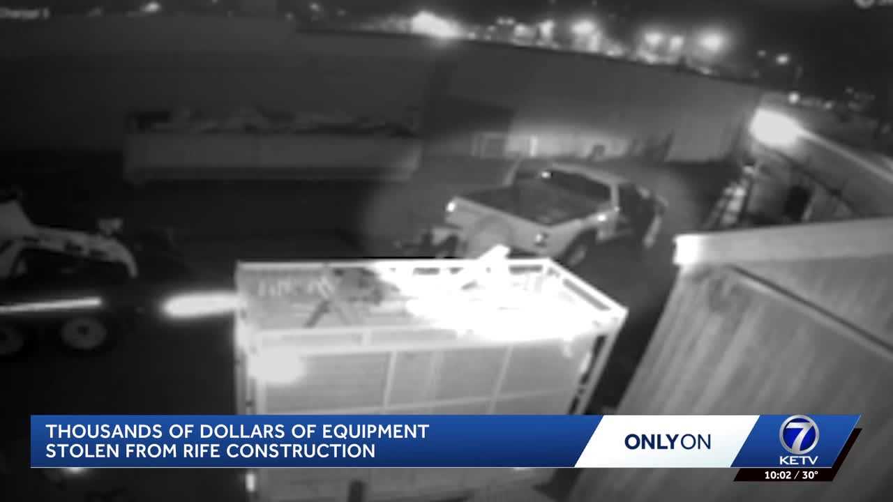Surveillance video shows bold theft at north Omaha construction lot