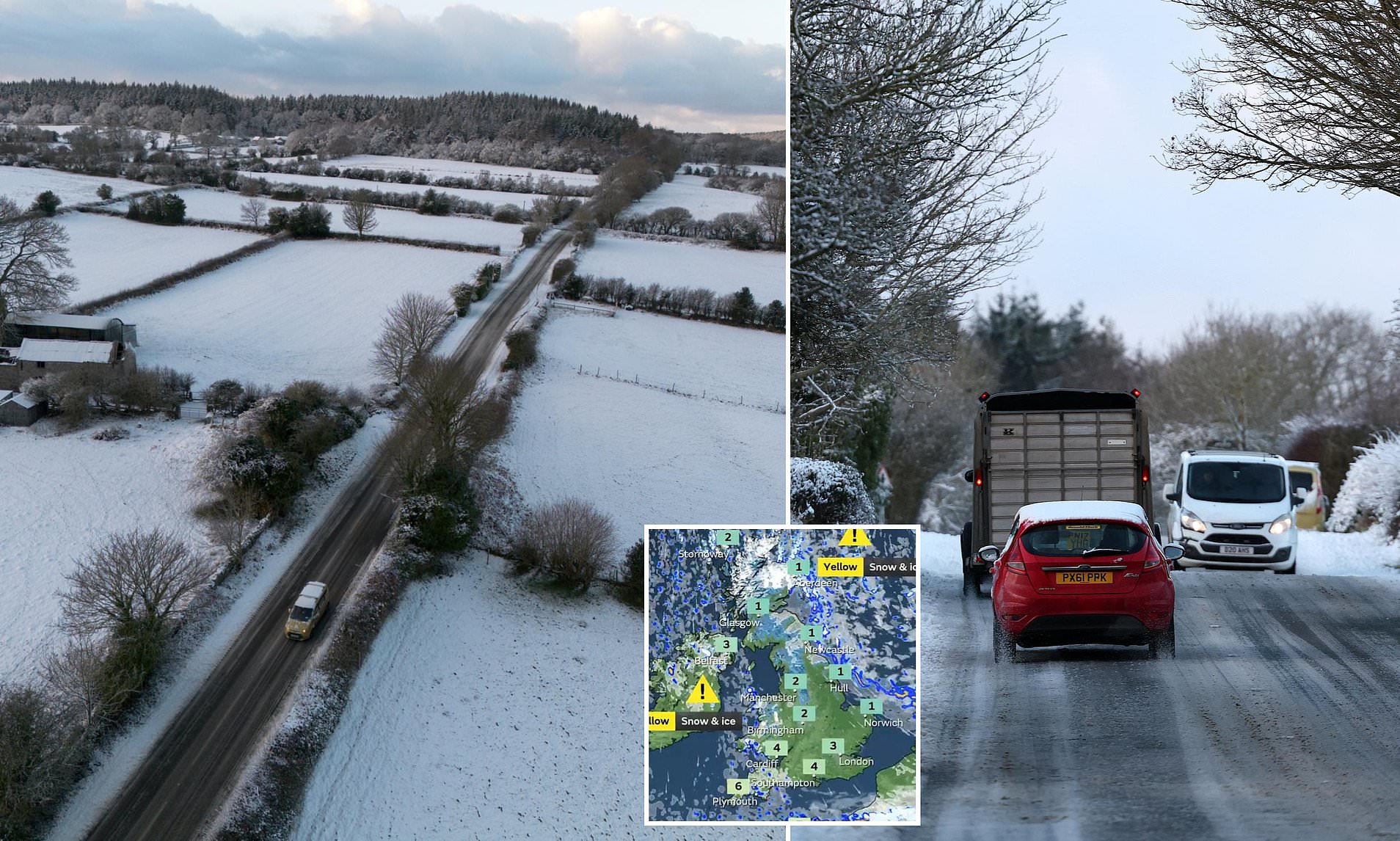London on snow warning as -10C Arctic blast set to grip entire UK for a ...