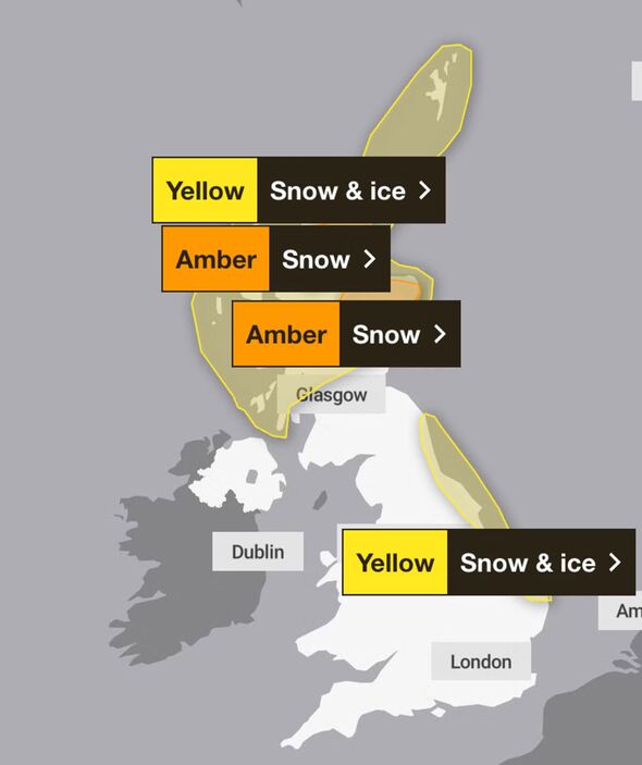 Met Office issues new 72-hour weather warnings as snowstorms hit Britain