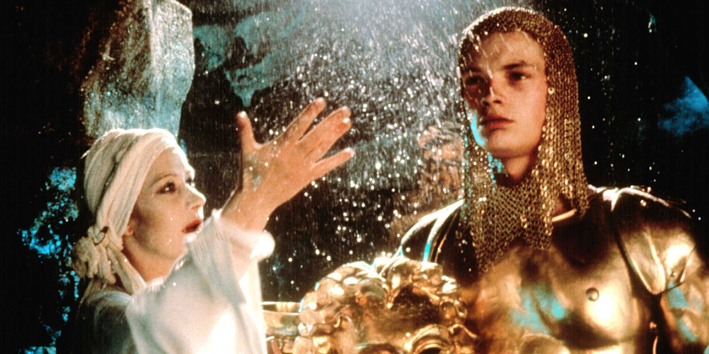 Helen Mirren and Robert Addie in Excalibur