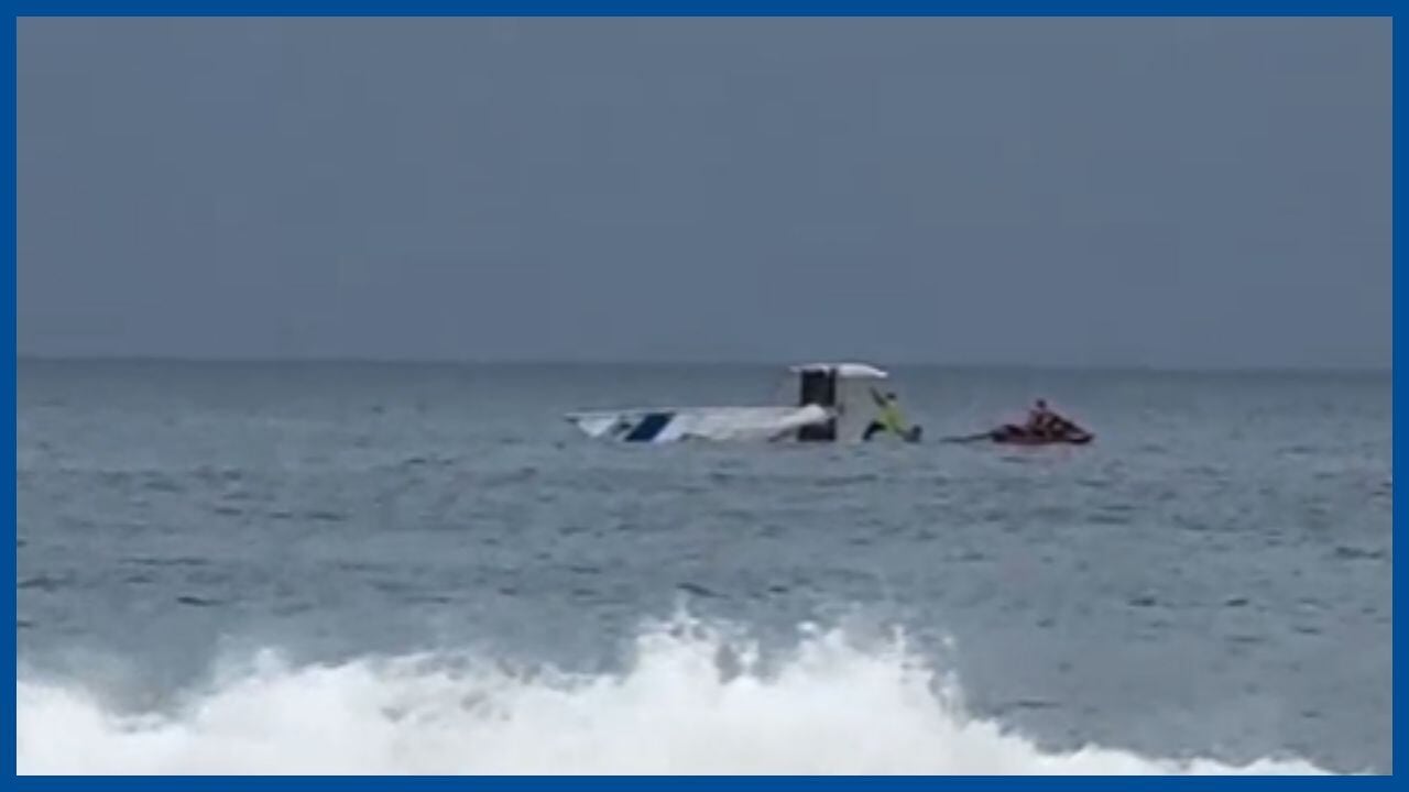 Lifeguards quickly respond to rescue operator and capsized boat off ...
