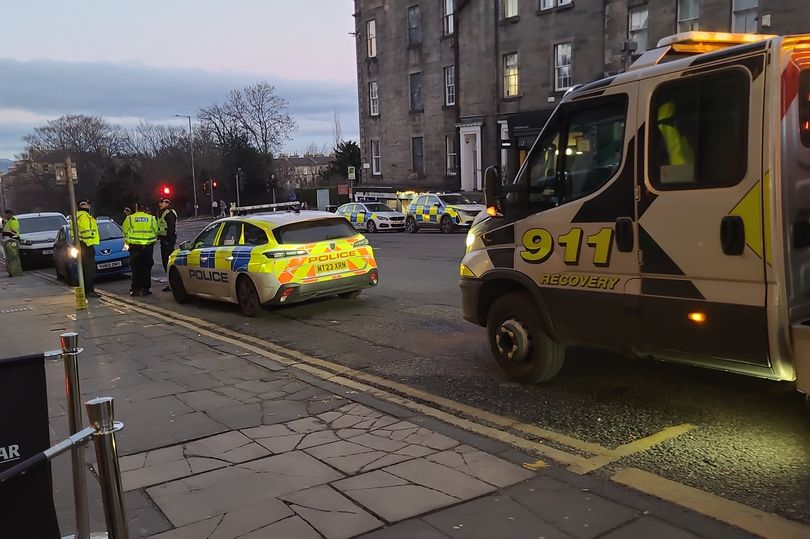 Major road closed in Edinburgh city centre after car collides with ...