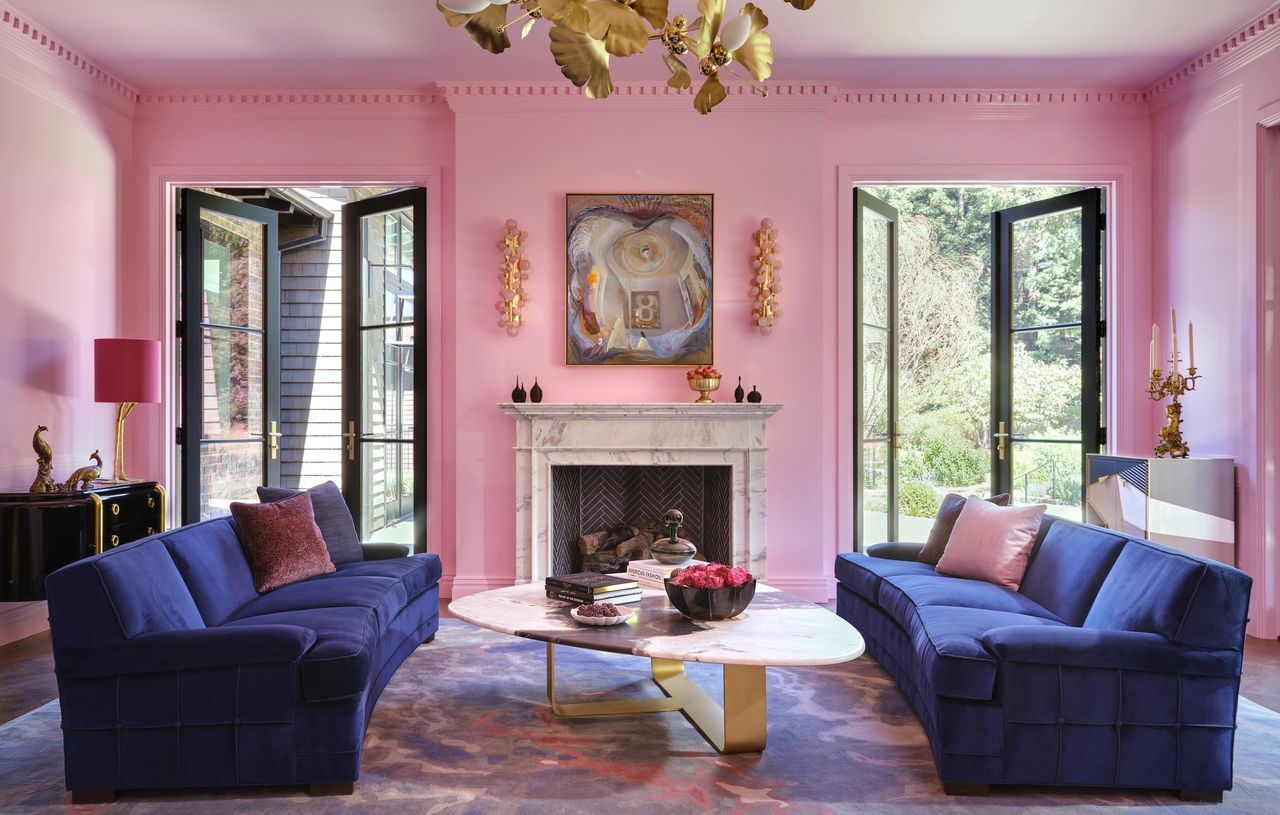 Kendall Wilkinson pink room with maximalist decor.
