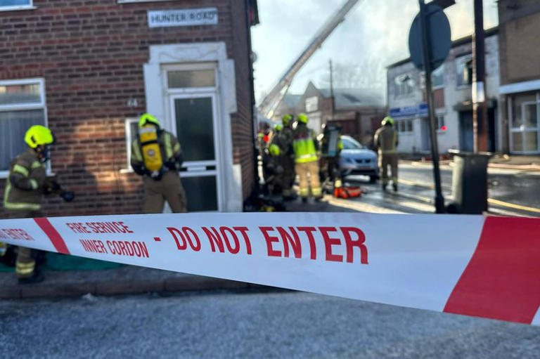 Building near Leicester's Abbey Park partially collapses after large fire
