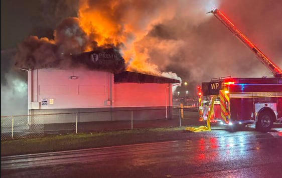 Storage facility catches on fire in University Place