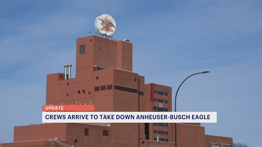 Iconic eagle sign coming down at Anheuser-Busch brewery in Newark