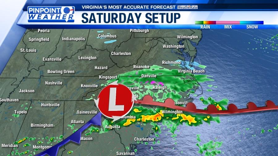 Pinpoint weather: Cold rain Saturday; better Sunday