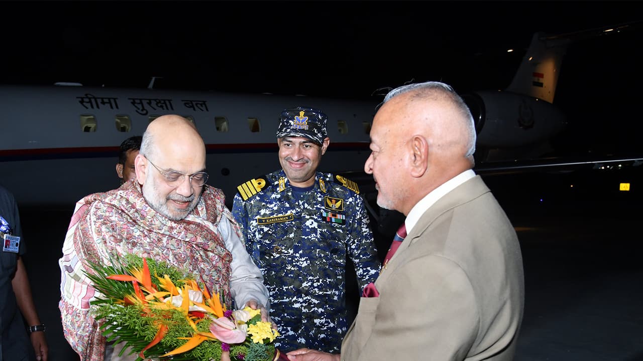 Amit Shah arrives in Andaman and Nicobar for a two-day visit