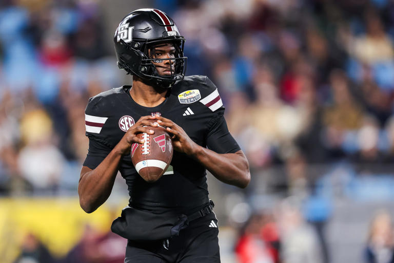 Kamario Taylor injury update: Mississippi State QB carted off with ...
