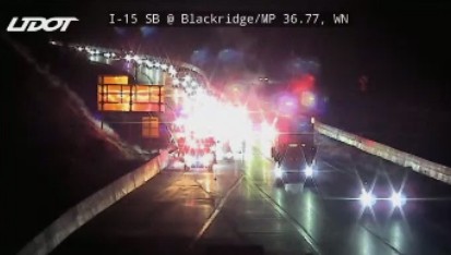 Traffic alert: Vehicle fire causes delays on southbound I-15 near Kolob ...