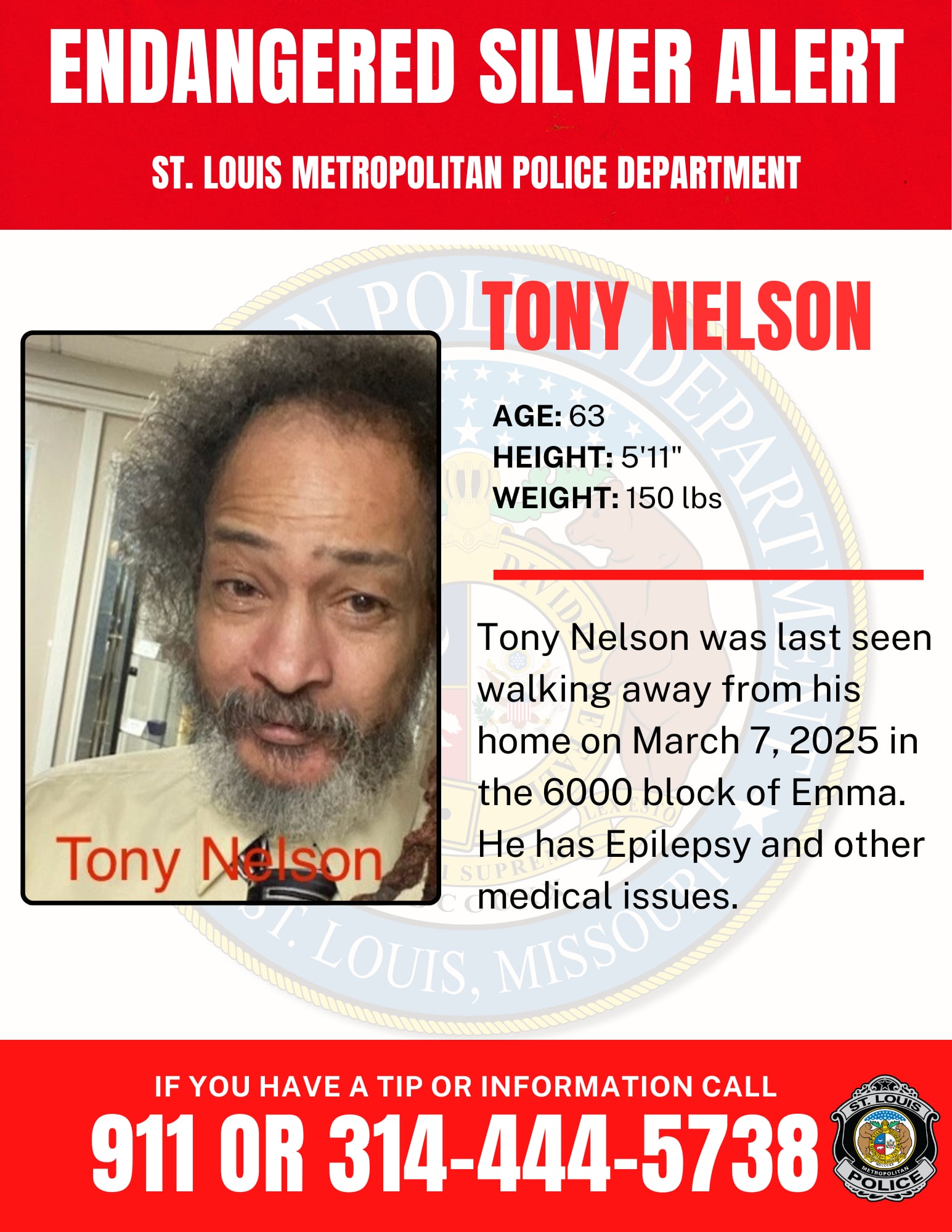St. Louis police ask for help finding man missing since March 2025