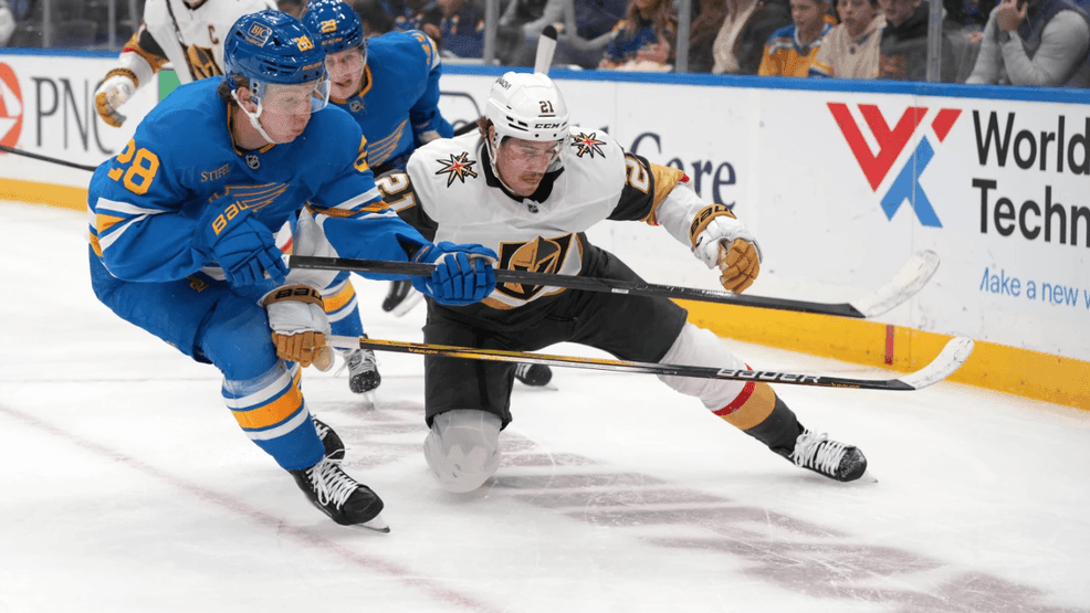 Vegas Golden Knights drop 4th straight game after loss to Blues, 4-3