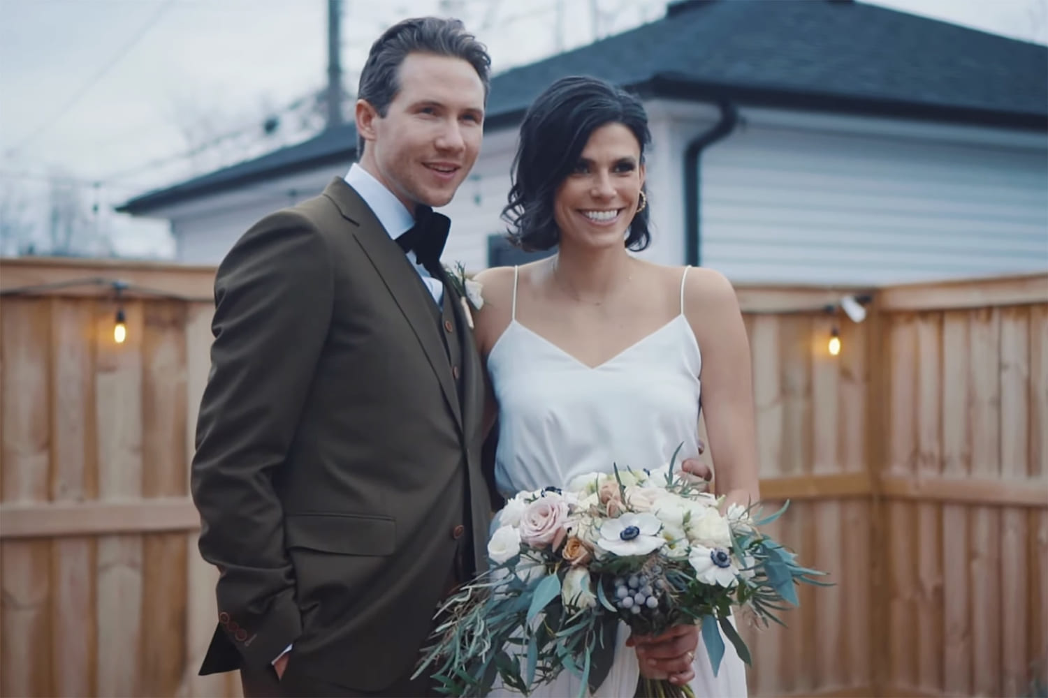 A screenshot from the wedding video of Spencer Tepe and his wife Monique Tepe, who were found dead from gunshot wounds in their Columbus, Ohio home on Dec 30th. (Rob Misleh / https://newsconnect.nbcuni.com/#/ncx/view-post/:1767378022027)