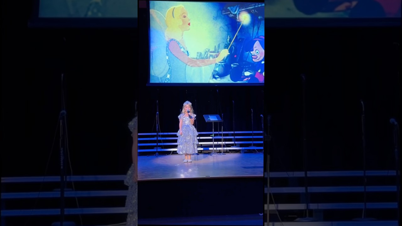 Young girls perform impressive singing sets from Disney movies