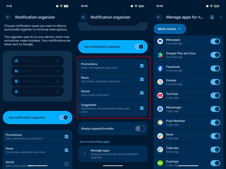 How to set up and use Android AI notification organizer