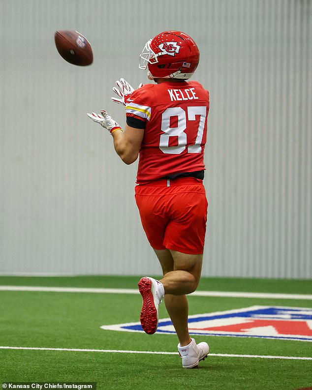 The Kansas City Chiefs released this picture of Travis Kelce in what could be his final practice