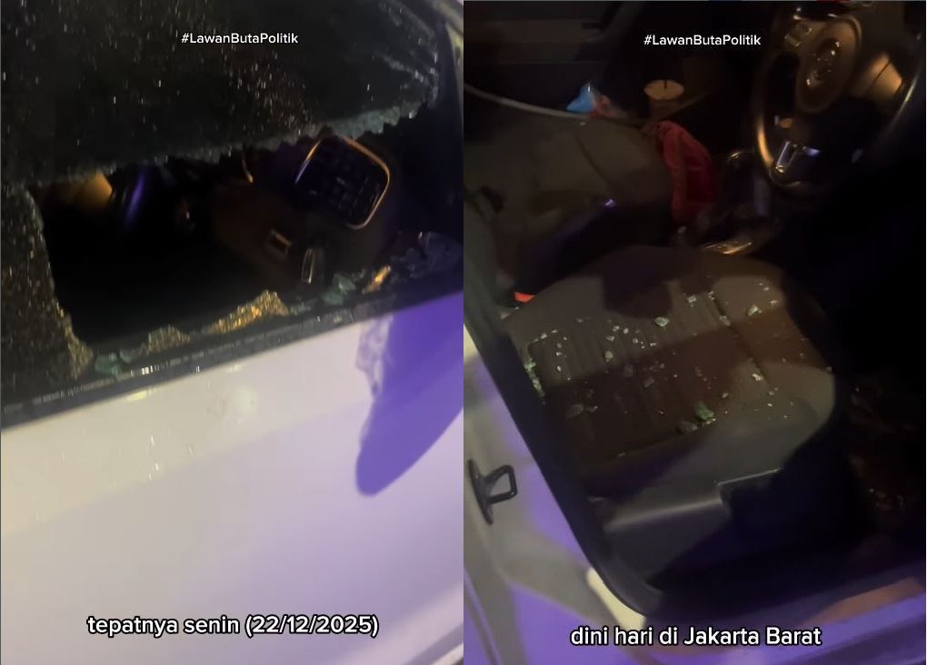 Aktivis Virdian Aurellio Diteror, Kaca VW Polo Dipecahkan OTK