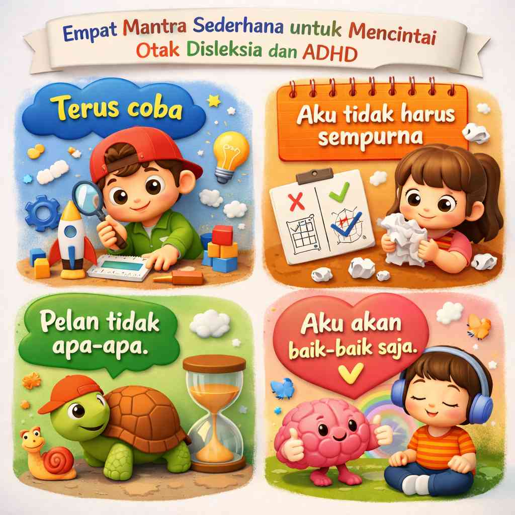 Empat Trik Sederhana untuk Mencintai Otak Disleksia dan ADHD