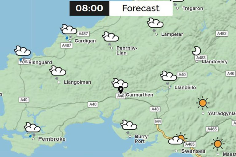 Weather maps show where the heaviest snow could fall today