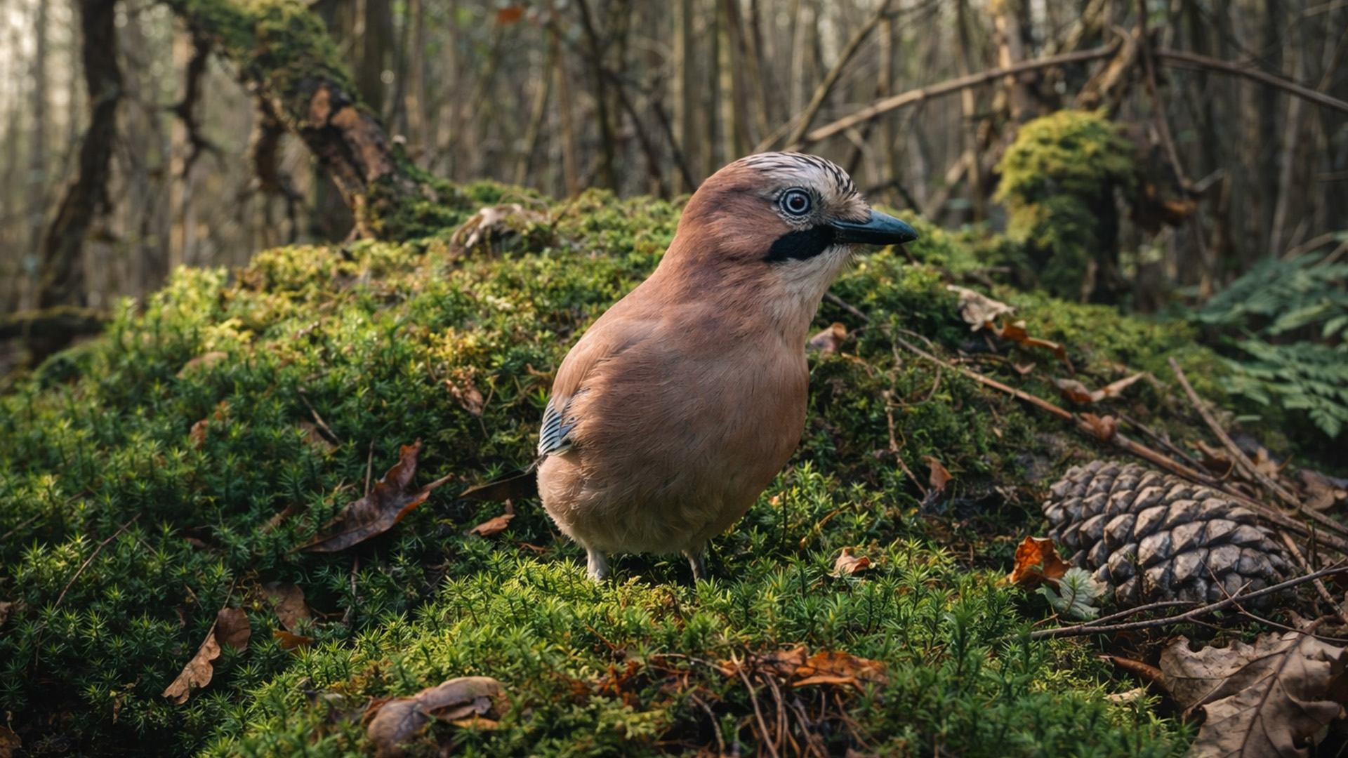 Wilde dieren vastgelegd met een cameraval in het bos