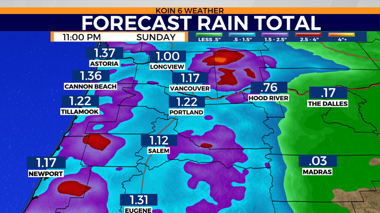 First weekend of 2026: Rainy, windy at times for the PNW