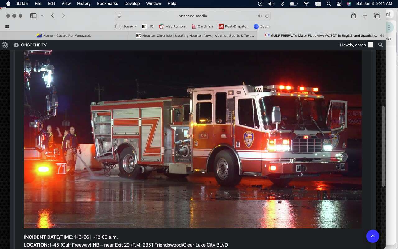 Firefighters injured when SUV slams into firetruck blocking traffic on ...