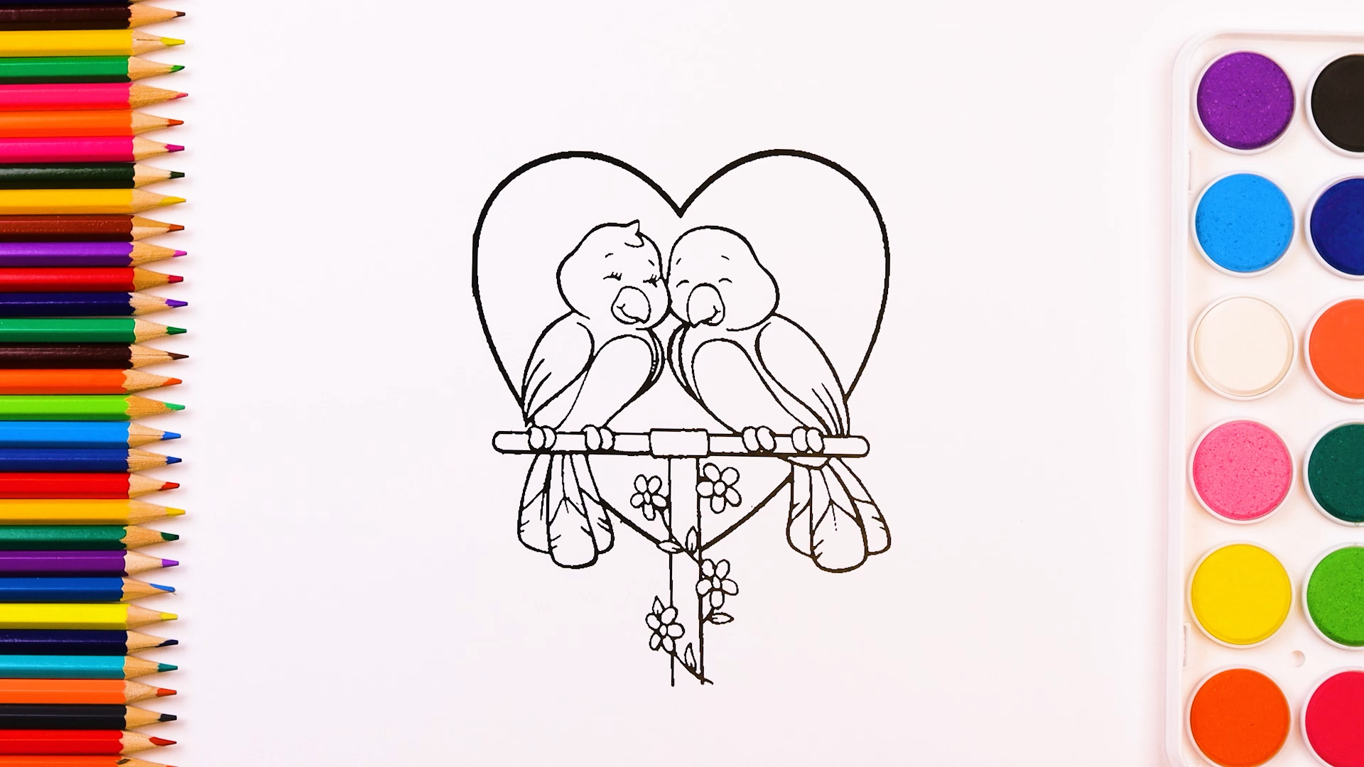 Two Birds on a Tree coloring in