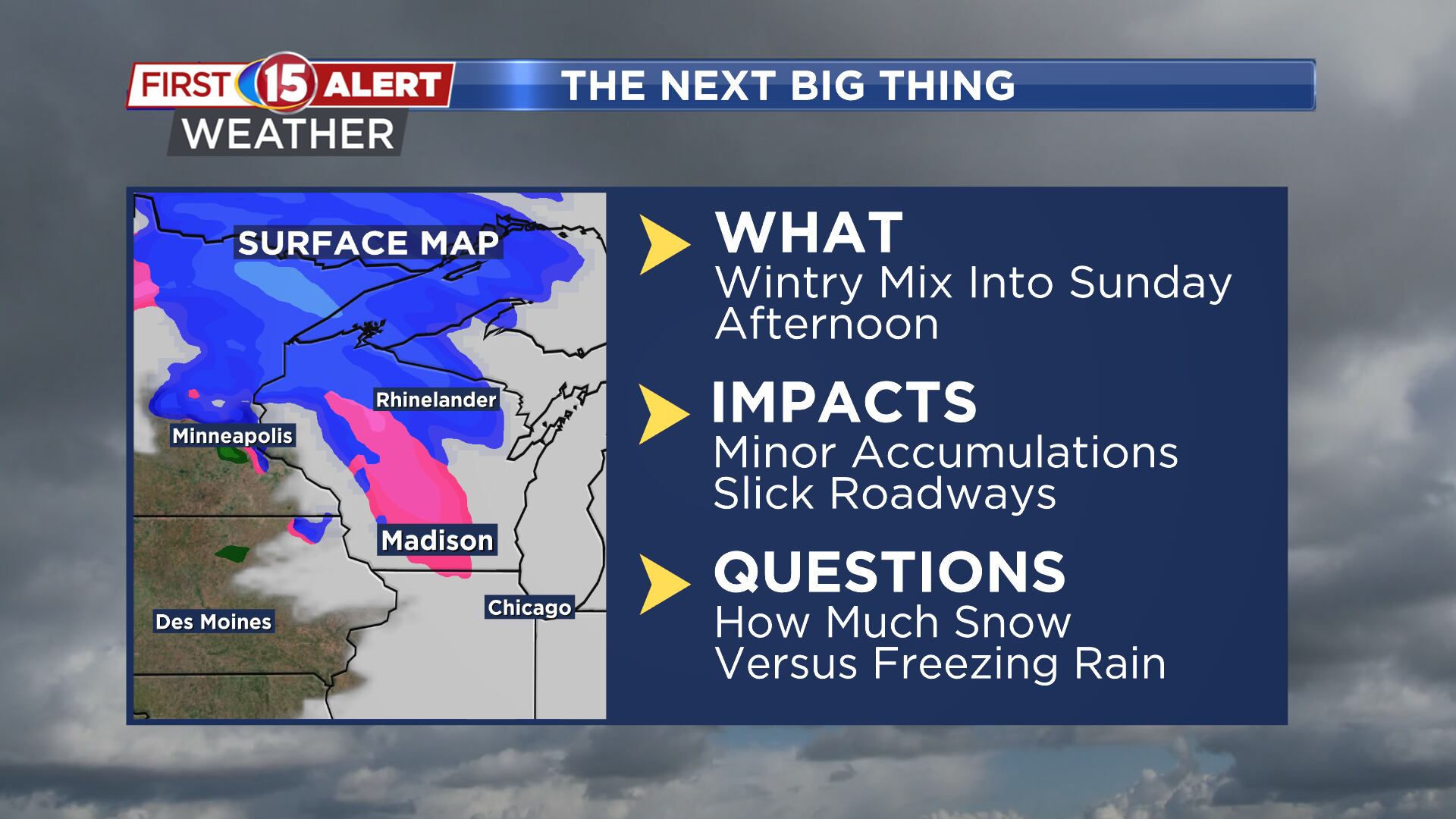 More wintry weather moves in tomorrow