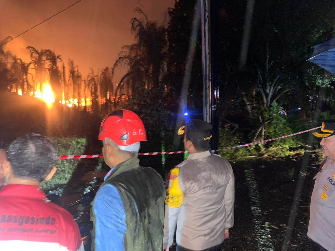 Ledakan Pipa Gas TGI di Inhil Luka 10 Warga, Rumah dan Kendaraan Terbakar