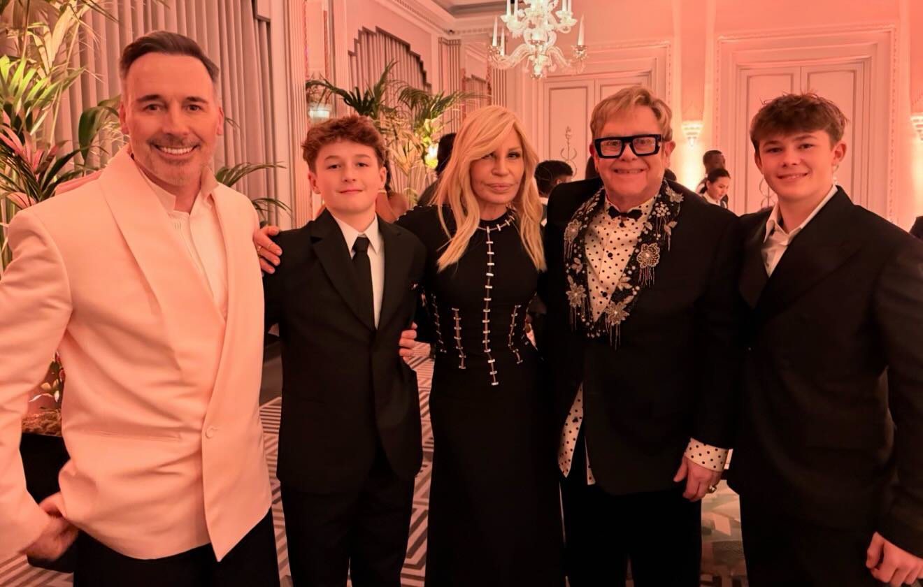 Elton John posts rare family photo with his sons