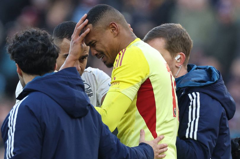Goalkeeper cries on field after 'costing Forest the game' against Aston ...
