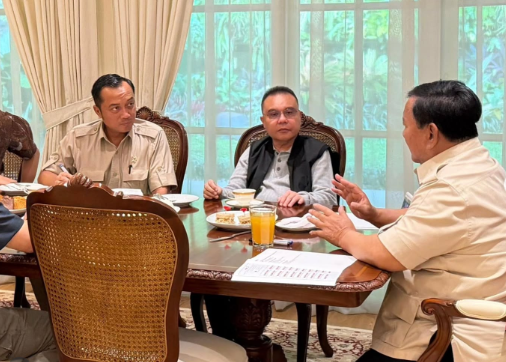 Ketua Sagas Pemulihan Pasca Bencana DPR RI Dasco menghadap Prabowo