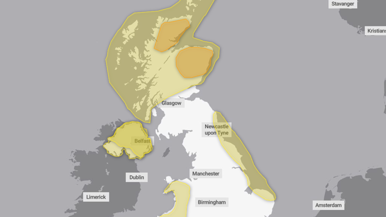 Snow warnings upgraded
