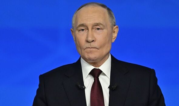 Vladimir Putin looking grave