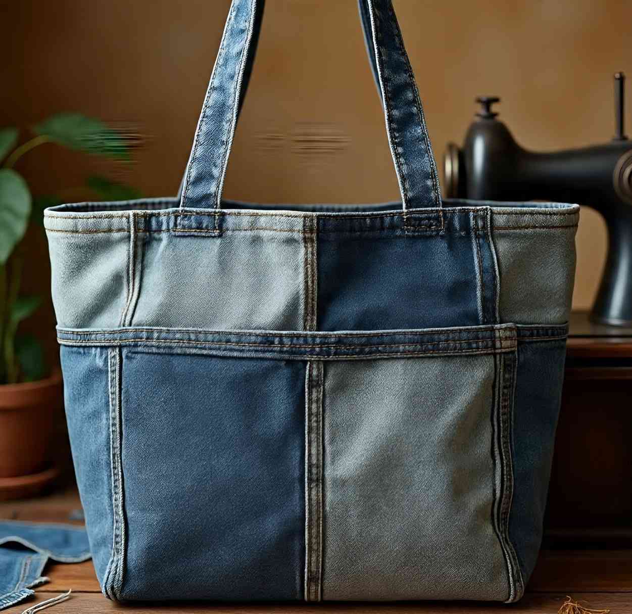 Tote bag denim: Gaya lama, fungsi baru