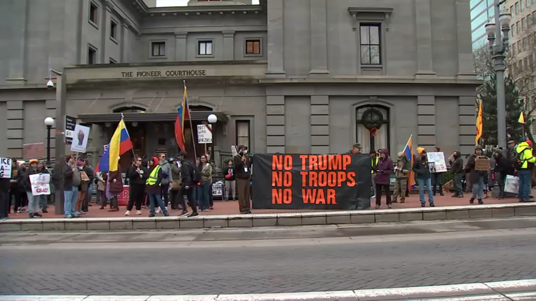 Portlanders protest US invasion of Venezuela; Oregon leaders say action ...