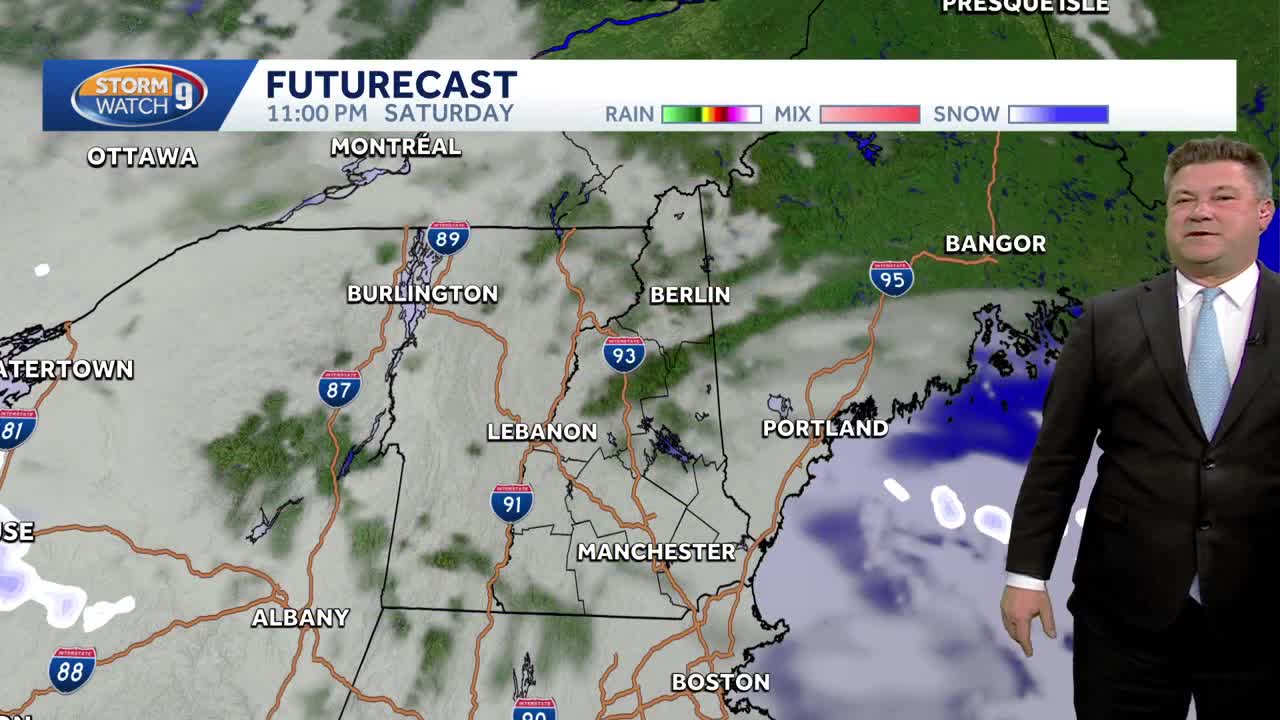 The cold pattern remains, some light snow showers possible tonight
